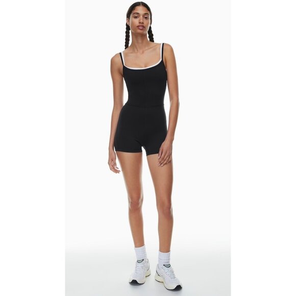 Golden LIFE Divinity 3" Romper Athletic Workout One Piece Aritzia Black Medium - Picture 10 of 10